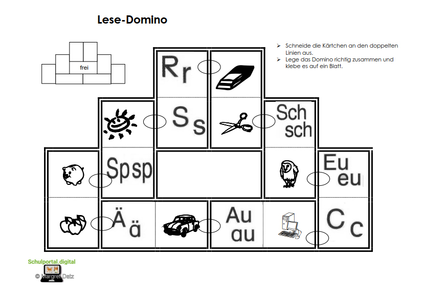 Lesedomino für Grundschüler